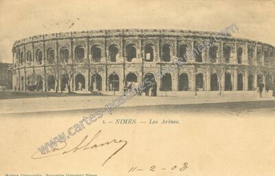Carte postale ancienne Arenes de Nimes — Nîmes (Gard)