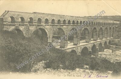Carte postale ancienne Pont du Gard — Vers-Pont-du-Gard (Gard)