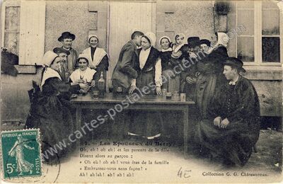 Carte postale ancienne Epoux du Berry — Non Localisée (Indre)