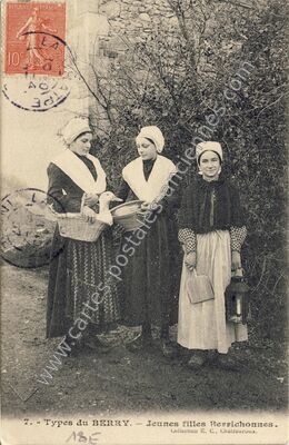 Carte postale ancienne Types du Berry — Non Localisée (Indre)