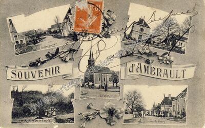 Carte postale ancienne Souvenir — Ambrault (Indre)