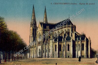 Carte postale ancienne Eglise St-André — Châteauroux (Indre)