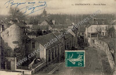 Carte postale ancienne Place du Palan — Châteauroux (Indre)