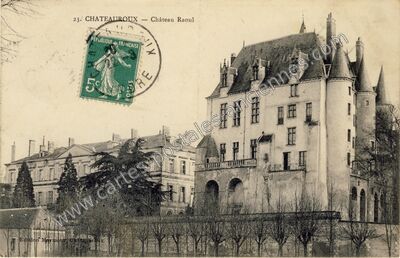 Carte postale ancienne Château Raoul — Châteauroux (Indre)