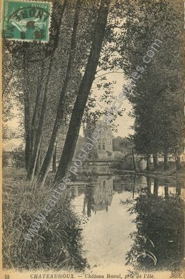 Carte postale ancienne Château Raoul, près de l'Île — Châteauroux (Indre)