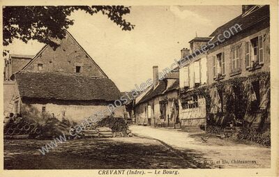 Carte postale ancienne Le Bourg — Crevant (Indre)