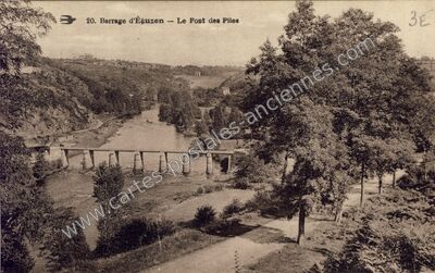 Carte postale ancienne Barrage d'Eguzon — Éguzon-Chantôme (Indre)