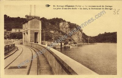 Carte postale ancienne Barrage d'Eguzon — Éguzon-Chantôme (Indre)