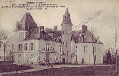 Carte postale ancienne Châteaux de l'Indre — Étrechet (Indre)