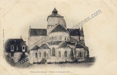 Carte postale ancienne Vallée de la Creuse. - Abside — Fontgombault (Indre)