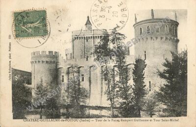 Carte postale ancienne Chateau Guillaume — Lignac (Indre)