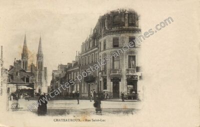 Carte postale ancienne Rue Saint-Luc — Châteauroux (Indre)