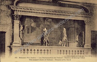 Carte postale ancienne Les Marionnettes de Nohant - Théâtre de George Sand — Nohant-Vic (Indre)