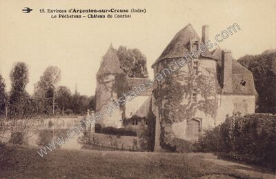 Carte postale ancienne Chateau de Courbat — Le Pêchereau (Indre)