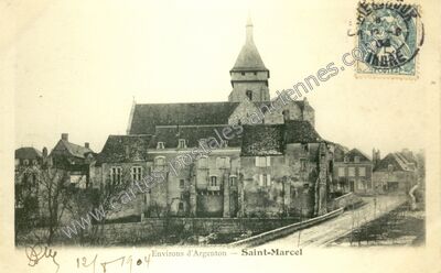 Carte postale ancienne Environs d'Argenton — Saint-Marcel (Indre)
