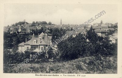 Carte postale ancienne Vue Générale — Sainte-Sévère-sur-Indre (Indre)