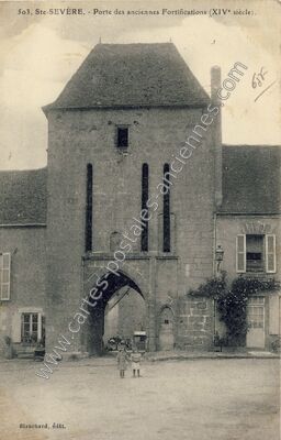 Carte postale ancienne Ste Severe — Sainte-Sévère-sur-Indre (Indre)