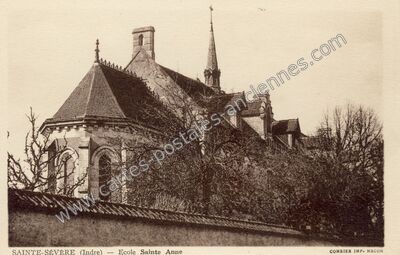 Carte postale ancienne Ste Severe — Sainte-Sévère-sur-Indre (Indre)