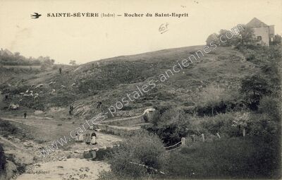 Carte postale ancienne Ste Severe — Sainte-Sévère-sur-Indre (Indre)
