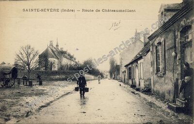 Carte postale ancienne Ste Severe — Sainte-Sévère-sur-Indre (Indre)