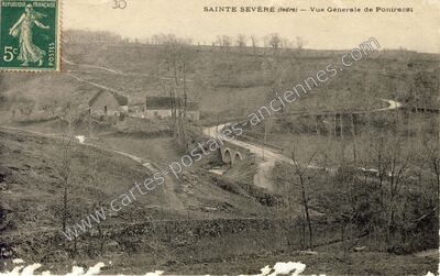 Carte postale ancienne Ste Severe — Sainte-Sévère-sur-Indre (Indre)