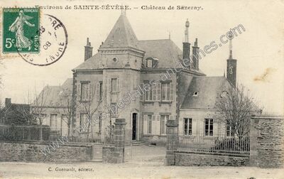 Carte postale ancienne Chateau de Sazeray — Sazeray (Indre)