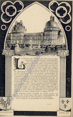 Carte postale ancienne Valencay ch — Valençay (Indre)