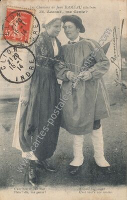 Carte postale ancienne Chansons de Jean Rameau — Non Localisée (Indre)