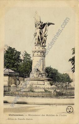 Carte postale ancienne Monument des Mobiles de l'Indre — Châteauroux (Indre)