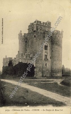 Carte postale ancienne Châteaux de l'Indre. - Le Donjon de Romefort — Ciron (Indre)