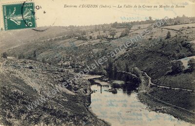 Carte postale ancienne Bonnu — Cuzion (Indre)