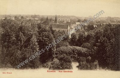 Carte postale ancienne Vue Générale — Écueillé (Indre)