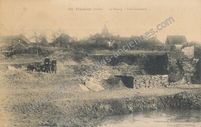 Carte postale ancienne Le Bourg - Vue Générale — Cuzion (Indre)