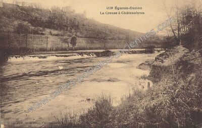 Carte postale ancienne Chateaubrun — Cuzion (Indre)