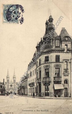 Carte postale ancienne Rue Saint-Luc — Châteauroux (Indre)