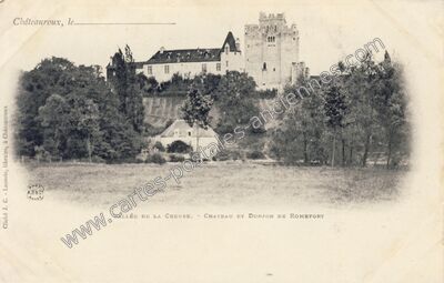 Carte postale ancienne Chateau de Romefort — Ciron (Indre)
