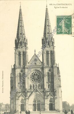 Carte postale ancienne Eglise St-André — Châteauroux (Indre)