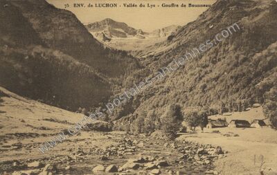 Carte postale ancienne Gouffre de Bounneau — Bagnères-de-Luchon (Haute-Garonne)