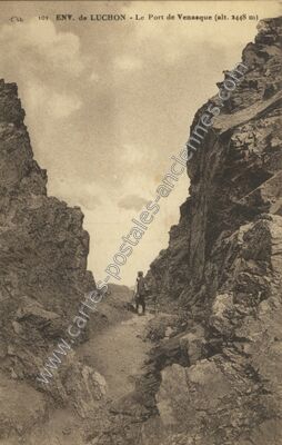 Carte postale ancienne Port de Venasque — Bagnères-de-Luchon (Haute-Garonne)