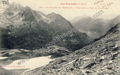 Carte postale ancienne Vallee de Venasque — Bagnères-de-Luchon (Haute-Garonne)