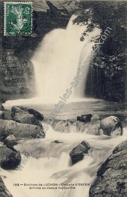 Carte postale ancienne Cascade d'Enfer — Cazeaux-de-Larboust (Haute-Garonne)
