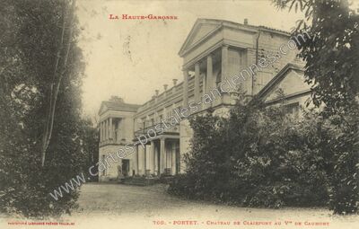 Carte postale ancienne Chateau de Clairfont — Portet-sur-Garonne (Haute-Garonne)