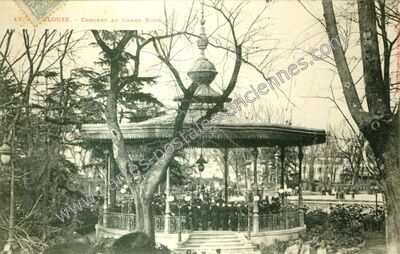 Carte postale ancienne Concert au Grand Rond — Toulouse (Haute-Garonne)