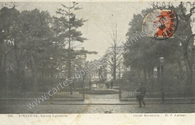 Carte postale ancienne Square Lafayette — Toulouse (Haute-Garonne)