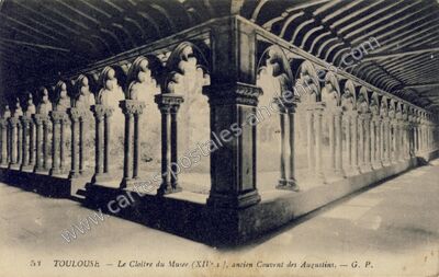 Carte postale ancienne Le Cloître du Musée, ancien Couvent des Augustins — Toulouse (Haute-Garonne)