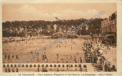 Carte postale ancienne Parc Général d'Hygiène et des Sports - La Baignade — Toulouse (Haute-Garonne)