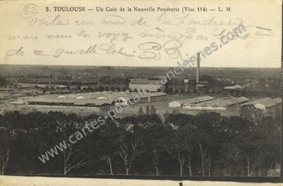 Carte postale ancienne Un Coin de la Nouvelle Poudrerie — Toulouse (Haute-Garonne)