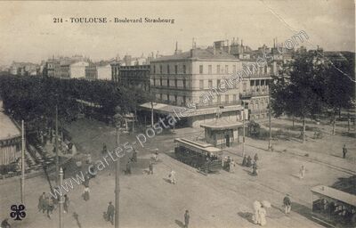 Carte postale ancienne Boulevard Strasbourg — Toulouse (Haute-Garonne)