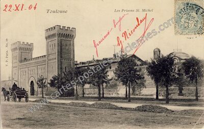Carte postale ancienne Les Prisons St. Michel — Toulouse (Haute-Garonne)