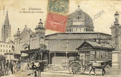 Carte postale ancienne Le Marché des Carmes — Toulouse (Haute-Garonne)
